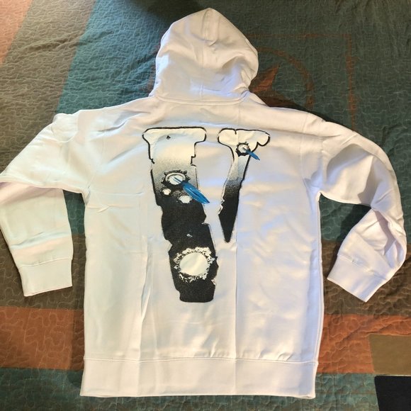 Pop Smoke x Vlone Hawk Em' Hoodie White